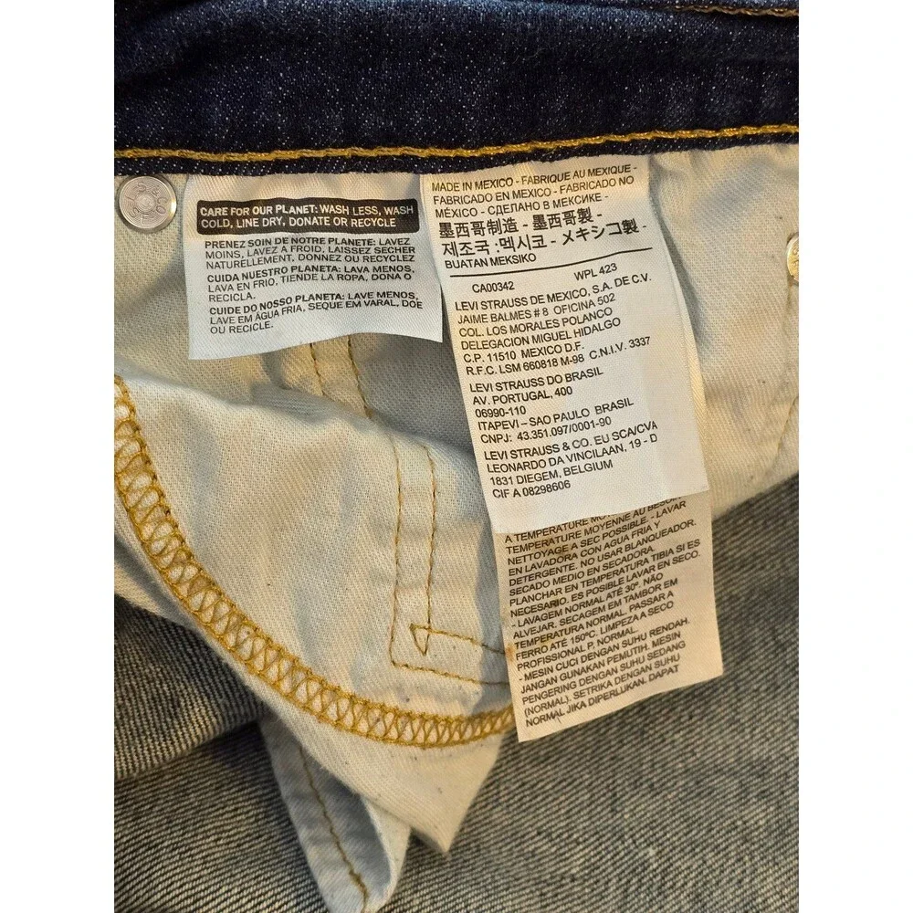 Levi's Men's Dark Wash Blue Classic Straight Leg Jeans Vintage 38x32